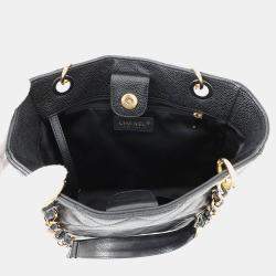 Pre Owned Chanel Pst Tote Black Caviar Leather