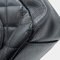 Pre Owned Chanel Pst Tote Black Caviar Leather