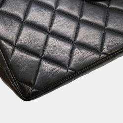 Pre Owned Chanel Jumbo Matelasse Chain shoulder Black Lambskin