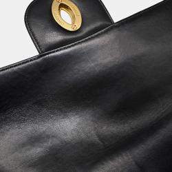 Pre Owned Chanel Jumbo Matelasse Chain shoulder Black Lambskin