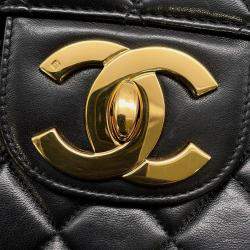 Pre Owned Chanel Jumbo Matelasse Chain shoulder Black Lambskin