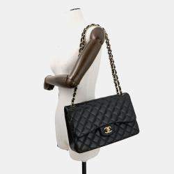 Pre Owned Chanel Matelasse Chain shoulder Black Lambskin