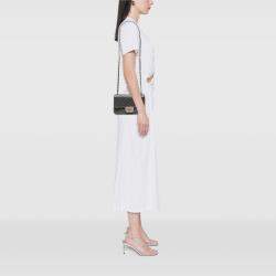 Pre Owned Chanel Small Quilted Iridescent Calfskin Crystal Single Flap