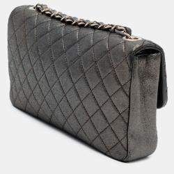 Pre Owned Chanel Small Quilted Iridescent Calfskin Crystal Single Flap