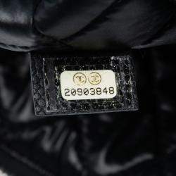 Pre Owned Chanel Large Quilted Caviar O Case Clutch