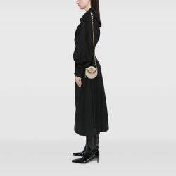 Pre Owned Chanel Quilted Goatskin 19 Round Clutch With Chain