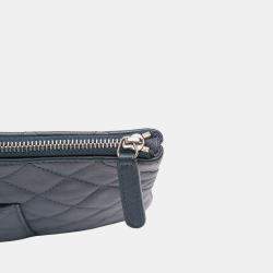 Pre Owned Chanel Large Quilted Lambskin O Case Clutch