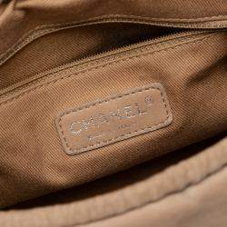 Pre Owned Chanel Perforated Suede Fringe Flap
