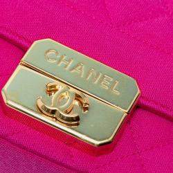 Pre Owned Chanel Mini Jersey Chic With Me Flap