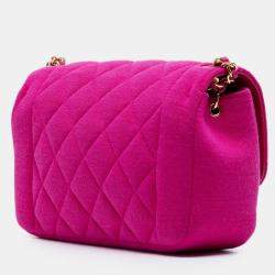 Pre Owned Chanel Mini Jersey Chic With Me Flap