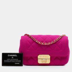 Pre Owned Chanel Mini Jersey Chic With Me Flap