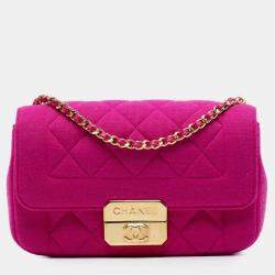 Pre Owned Chanel Mini Jersey Chic With Me Flap