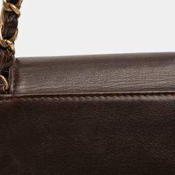 Pre Owned Chanel CC Lambskin Chain Shoulder Bag