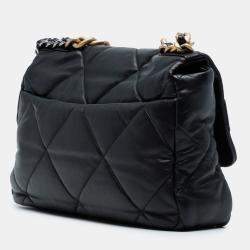 Pre Owned Chanel Black Large Lambskin 19 Flap