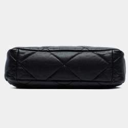 Pre Owned Chanel Black Large Lambskin 19 Flap