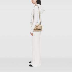 Pre Owned Chanel Brown Medium Lambskin Stitched 19 Flap