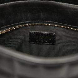 Pre Owned Chanel Black CC Choco Bar Lambskin Tote