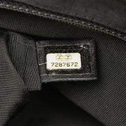 Pre Owned Chanel Black CC Choco Bar Lambskin Tote