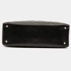Pre Owned Chanel Black CC Choco Bar Lambskin Tote