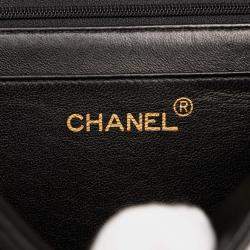 Pre Owned Chanel Black Jumbo Classic Lambskin Single Flap