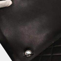 Pre Owned Chanel Black Lambskin Antik Boy Flap Handbag