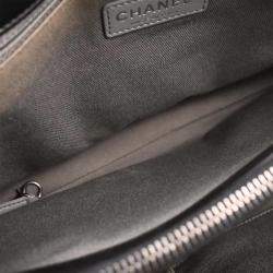 Pre Owned Chanel Black Lambskin Antik Boy Flap Handbag