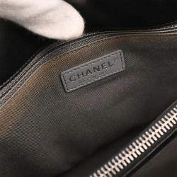 Pre Owned Chanel Black Lambskin Antik Boy Flap Handbag