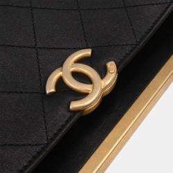 Pre Owned Chanel Black Coco Luxe Calfskin 2way Handbag