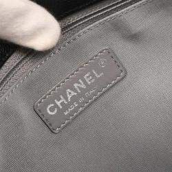Pre Owned Chanel Black Calfskin French Riviera Shoulder Bag