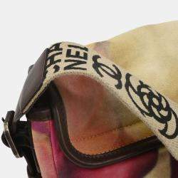 Pre Owned Chanel Yellow Suede Flap Shoulder Bag