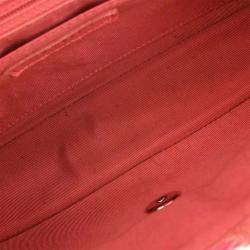 Pre Owned Chanel Pink Tweed Single Flap Patchwork Shoulder Bag