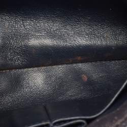 Pre Owned Chanel Navy Blue Quilted Denim Small Trendy CC Top Handle Bag