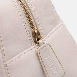 Pre Owned Chanel White CC Lambskin Wild Stitch Handbag