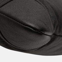 Pre Owned Chanel Black Washed Calfskin CC Cup Drawstring Tote
