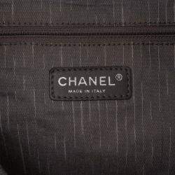 Pre Owned Chanel Black Washed Calfskin CC Cup Drawstring Tote