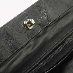 Pre Owned Chanel Black Quilted Caviar Leather On The Road Tote