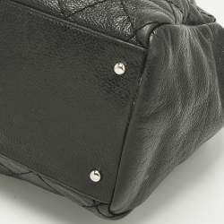 Pre Owned Chanel Black Quilted Caviar Leather On The Road Tote