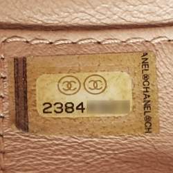 Pre Owned Chanel Blush Pink Quilted Caviar Leather Medium CC Filigree Flap Bag