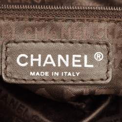 Pre Owned Chanel Dark Brown Leather Frame Shoulder Bag