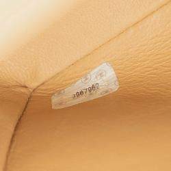 Pre Owned Chanel Beige Jumbo XL Classic Lambskin Single Flap