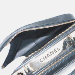 Pre Owned Chanel Black Medium Chevron Lambskin Trendy CC Bowling Bag