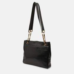 Pre Owned Chanel Black CC Caviar Chain Tote