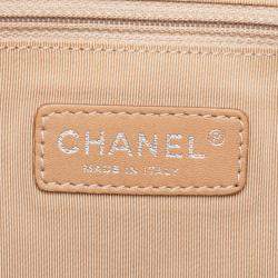 Pre Owned Chanel Black CC Quilted Caviar Expandable Tote