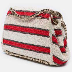 Pre Owned Chanel Multicolor CC Quilted Tweed Striped Single Flap