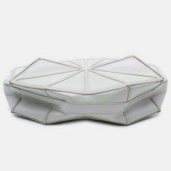 Pre Owned Chanel Silver Pearlescent Lambskin Midnight Swim Wristlet Clutch