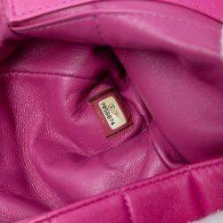 Pre Owned Chanel Pink Chocolate Bar Lambskin East West Flap