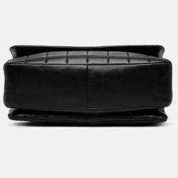 Pre Owned Chanel Black Chocolate Bar Lambskin Reissue Multipocket Flap