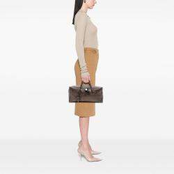 Pre Owned Chanel Brown Large CC Luxe Ligne Bowler Handbag
