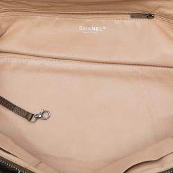 Pre Owned Chanel Brown Large CC Luxe Ligne Bowler Handbag