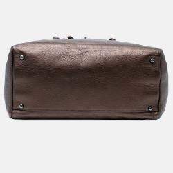 Pre Owned Chanel Brown Large CC Luxe Ligne Bowler Handbag